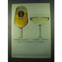 1969 Lowenbrau Beer Ad - If They Run Out Champagne