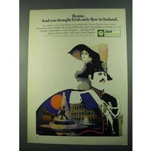 1969 Irish Aer Lingus Airlines Ad - Rome