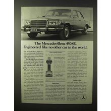 1975 Mercedes-Benz 450SE Car Ad - Engineered