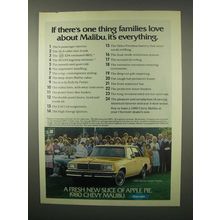 1980 Chevy Malibu Classic Sedan Ad - Families Love