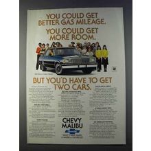 1980 Chevy Malibu Classic Sedan Ad - Better Mileage