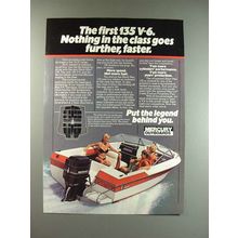 1986 Mercury Outboard Motor Ad - First 135 V-6