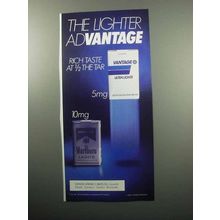 1989 Vantage Ultra Lights Cigarettes Ad - Lighter