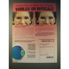 1989 Varilux Lenses Ad - If you're over 40, you've got a choice