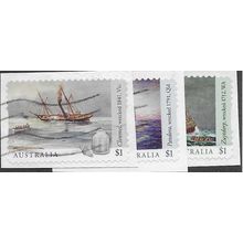 AUS 2017 (SET)(S/A) 'SHIPWRECKS' (3v) ON PAPER FINE USED (EBID25-832)