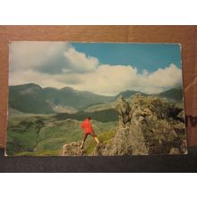 scafell & UPPER ESKDALE from HARDKNOTT, CUMBERLAND . used postcard. 1979 pm =