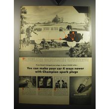 1957 Champion Spark Plugs Advertisement - You can make your car 4 ways newer