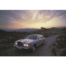 Rolls Royce 1980s Silver Spirit Car In Glorious Sunset Postcard