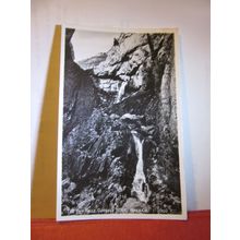 THE TWO FALLS, GORDALE SCAR, MALHAM, YORKSHIRE used vintage postcard 1952 pm =