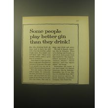 1959 Schenley Gin Ad - Some people play better gin than they drink