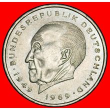 ⰆADENAUER (1876-1967):GERMANY★2 MARKS 1972J I+A+r1! HAMBURG★LOW START★NO RESERVE