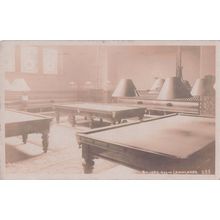 Billiard Snooker Room Craiglands Yorkshire Real Photo Old Postcard