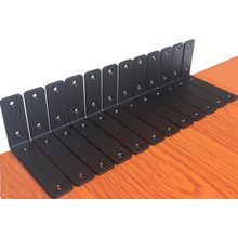 4 Pack - L 6" X H 4" X W1.5", 5Mm Thick Black L Shelf Bracket, Iron Shelf Bracke