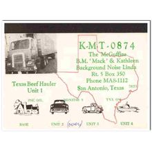 kmt-0874 mack mcguffin san antonio texas 1960s cb qsl vintage postcard