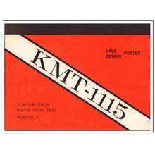 kmt-1115 dale porter austin texas 1960s cb qsl card vintage postcard
