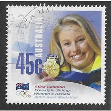 AUS 2002 45c 'WINTER OLYMPIC GOLD - CAMPLIN' FINE USED (EBID68-368)