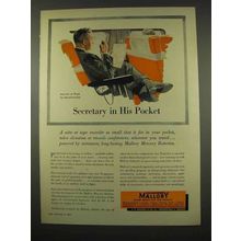 1956 Mallory Electronics Ad - Secretary in His Pocket