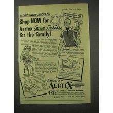1958 Aertex Underwear Ad - Casual Fashions for Family