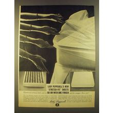 1963 Lady Pepperell Stretch-fit Sheets Ad - Go on With One Finger