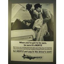 1963 Hertz Rent a Car Ad - You've Got to Be Sure
