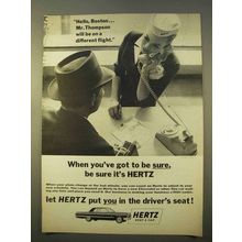1963 Hertz Rent a Car Ad - When You've Got to Be Sure