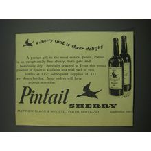 1957 Pintail Sherry Ad - A sherry that is sheer delight