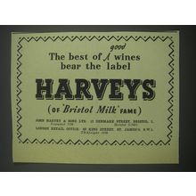 1957 Harveys Port & Sherry Ad - The best of good wines bear the label Harveys