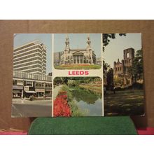 multiview, LEEDS, YORKSHIRE used postcard E T W Dennis =