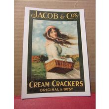 JACOB & Co's CREAM CRACKERS unused postcard Mumbles Railway cards MRP/320 =
