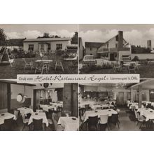 Engel Restaurant Lammerspiel Hotel German Real Photo Postcard