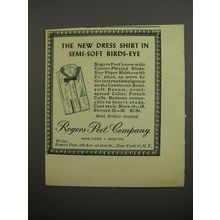 1952 Rogers Peet Shirt Ad - The new Dress shirt in semi-soft birds-eye