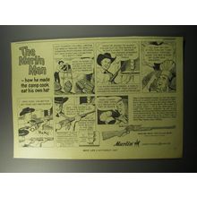 1967 Marlin 39 Rifle Ad - The Marlin man - how he made the camp cook eat