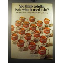 1968 Campbell's Vegetable Soup Ad - You think a dollar isn't what it used to be?