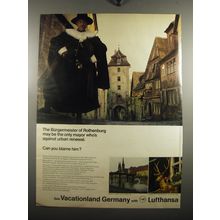 1968 Lufthansa Airline Ad - The Burgermeister of Rothenburg