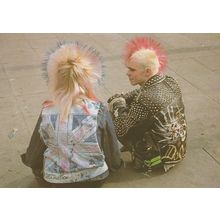Soldiers Of Destruction 1980s Punk Rock Jacket Mohican Postcard
