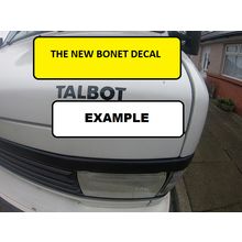 2 x Talbot Bonnet Vinyl Decal, Sticker For Talbot Express Motorhome Or Campervan