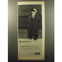 1960 Southwick Suits Ad - Lightweight Scotch tweeds