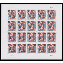 U.S. Flags Sheet of 20 - Postage Stamps Scott 5654
