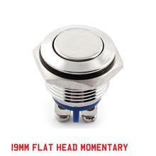 Metal Waterproof 19mm max 250V/3A Push Button Momentary Horn Switch Start..