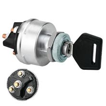 MGI Speedware 4-Position Universal Ignition Key Switch for 12V Car, Truck, Tract