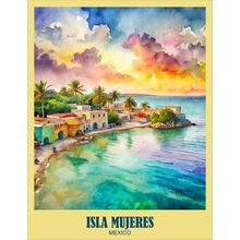Isla Mujeres Quintana Roo Mexico Turistic Poster 3 Wall Art Travel Decor Print
