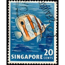 Malaya Singapore 1962 Fish 20c Used Stamp