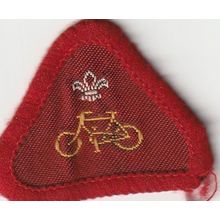 Scout Badges UK 1967/03 Cub Proficiency Cyclist-Open Emb/Hess Back Used(PF23)