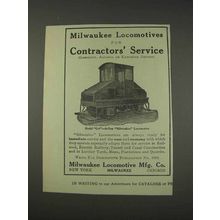 1910 Milwaukee Locomotive Model C-1 8-Ton Locomotive Ad