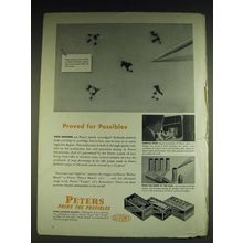 1948 Peters Police Match, Dewar Match and Target Cartridges Ad - Proved