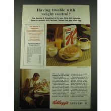 1965 Kellogg's Special K Cereal Ad - Having Trouble With Weight Control