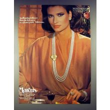 1985 Mikimoto Pearls Ad - Spellbinding Brilliance