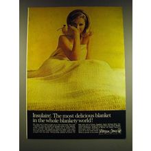 1966 Morgan-Jones Insulaire thermal blanket Ad - Insulaire. The most delicious