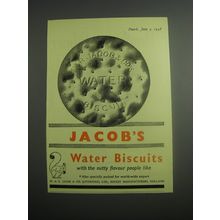 1948 Jacob's Water Biscuits Ad - Jackob's Water Biscuits with the nutty flavour