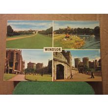 WINDSOR, BERKSHIRE used postcard multiview 1976 pm =